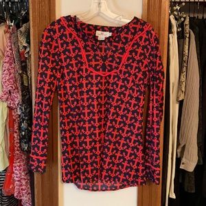 Navy and Red Anchor Vineyard Vines Tunic, XS